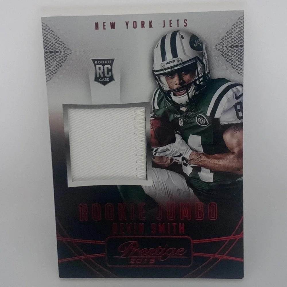 2015 Panini Prestige Rookie Jumbo Jerseys Devin Smith Jets Patches #RJJ-DS (011)
